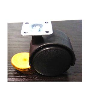 Black Plastic Caster Wheel 2 Inch - Plate Caster