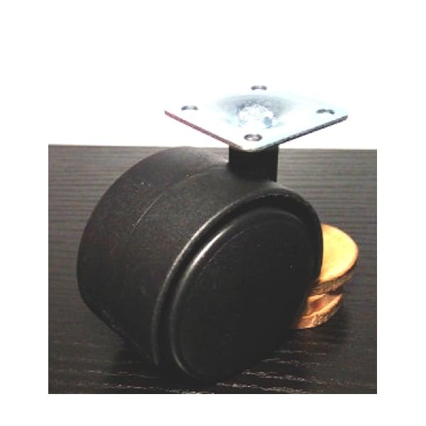 Black Plastic Caster Wheel 30mm Inch - Plate Caster