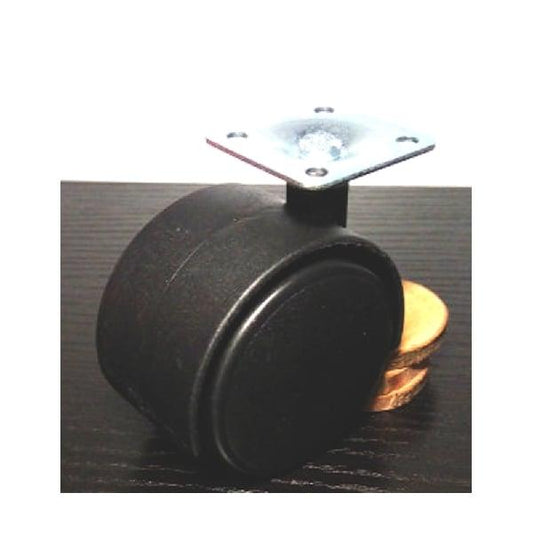 Black Plastic Caster Wheel 30mm Inch - Plate Caster