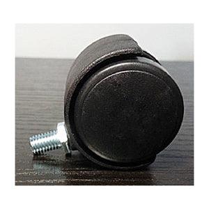 Black Plastic Chair 1.5"inch Caster Wheel - M8 Screw Threaded Stem