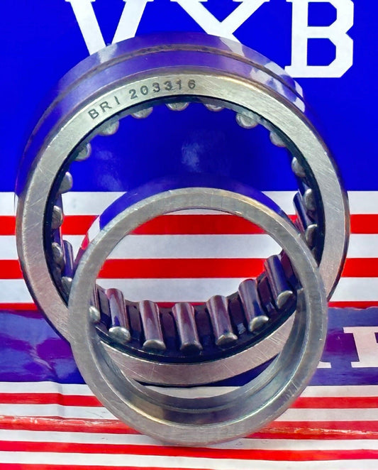 BRI203316 Needle Roller Bearing 1-1/4" x 2-1/16" x 1" inch - Machined Type