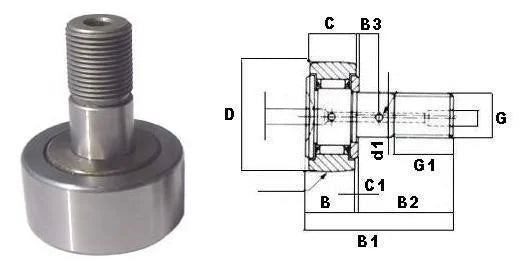 Roulement à aiguilles suiveur à came CF24 62mm