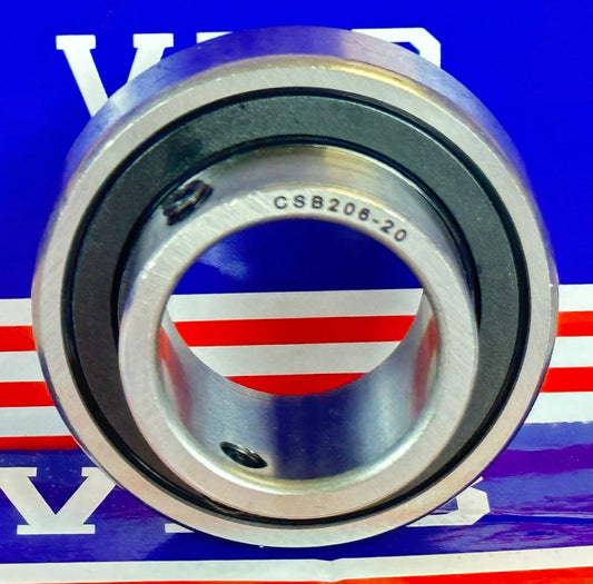 CSB206-20 Insert Ball Bearing With Set Screw locking Sealed Bearing 1-1/4" x 62mm x 30mm