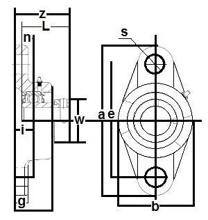 FHFTJ202D-10G Bearing Flange Standard 2 Bolt 5/8"