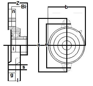 Bride de palier FHSFX205-15 en fonte ductile 2 boulons 15/16