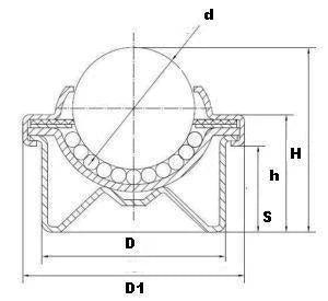 Flange Fit Mounting Ball Transfer Unit pack of 10 Mounted Bearings - VXB Ball Bearings