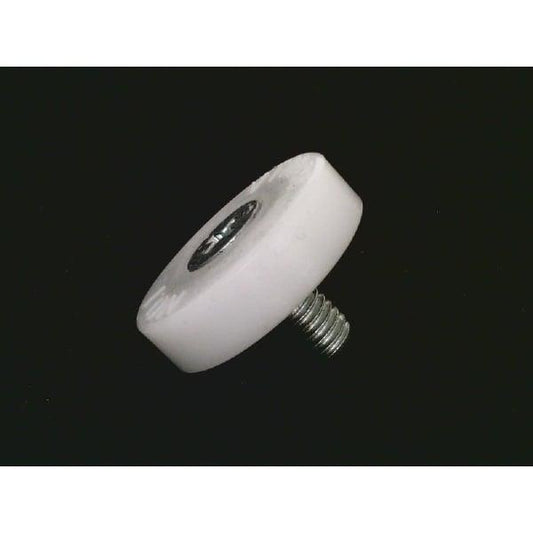 Flat Nylon Ball Bearing - 24mm White Plastic Tire for sliding doors & windows