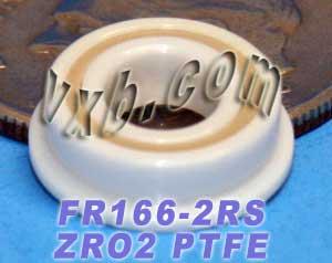 FR166-2RS แบริ่งหน้าแปลนเซรามิกเต็ม 3/16 "x 3/8" x 1/8 "ZRO2