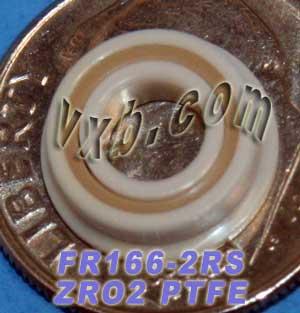 FR166-2RS แบริ่งหน้าแปลนเซรามิกเต็ม 3/16 "x 3/8" x 1/8 "ZRO2