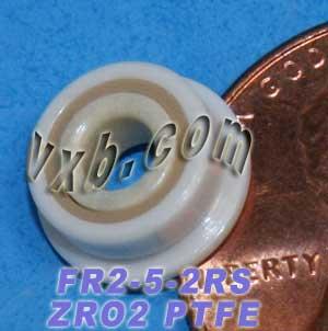 FR2-5-2RS แบริ่งหน้าแปลนเซรามิกเต็ม 1/8 "x 5/16" x 9/64 "ZRO2