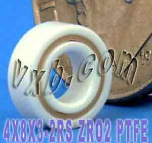 แบริ่งเซรามิกปิดผนึก 4x8x3 ZRO2 ขนาดเล็ก