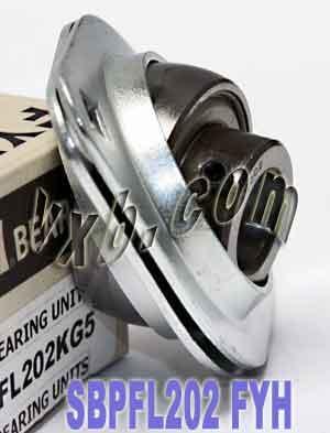 FYH Bearing SBPFL202 15mm Stamped oval 2-Bolt Flanged Mounted Bearing