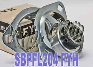 FYH Bearing SBPFL204 20mm Stamped oval 2-Bolt Flanged Mounted Bearing