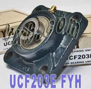 FYH Bearing UCF203 17mm Square Flanged Mounted Bearing