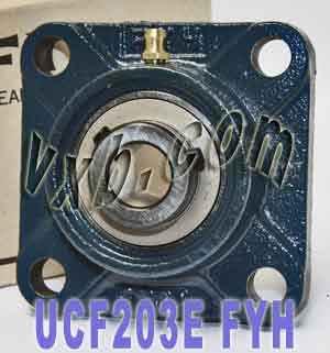 FYH Bearing UCF203 17mm Square Flanged Mounted Bearing