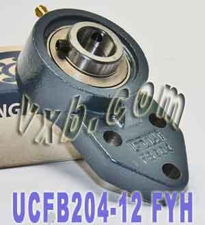 FYH Bearing UCFB204-12 3/4 Three bolt Flanged Mounted Bearing