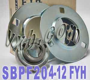 FYH SBPF204-12 3/4 Stamped round 3-Bolt Flanged Mounted Bearing