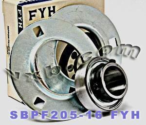 FYH SBPF205-16 1" Stamped round 3-Bolt Flanged Mounted Bearing