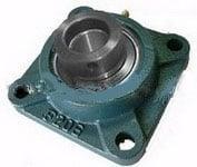 HCF206-19 Steel Flange 4-Bolt 1 3/16" Bore Mounted Bearing - eccentric locking collar