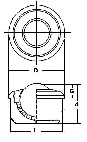 HDBT-1 3/16 CS/SS Ball Transfer Unit 1-3/16 Main Ball USA Bearing