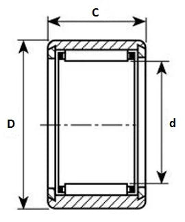 HK3016 เข็มขัดเข็ม 30x37x16 มม. ถ้วยวาด