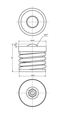 IS-19BK-05 Carbon Steel Spring loaded ball transfers enables self-adjustment Ball Transfer IGUCHI - Japan