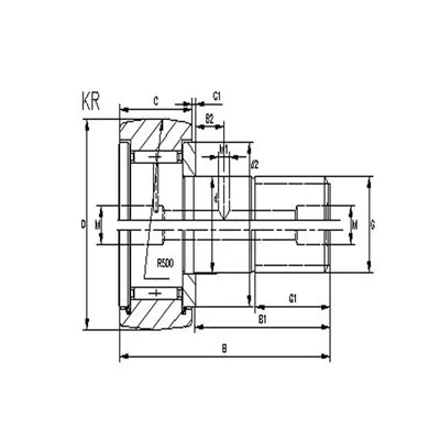 Vòng bi con lăn kim theo cam KR62 62mm