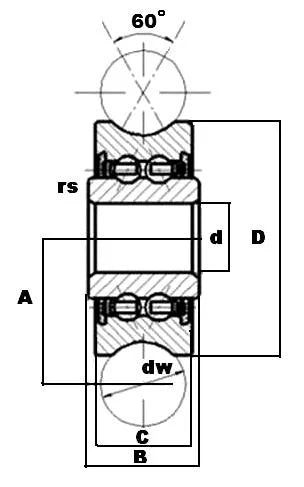 LFR5204-16KDD 20mm ID x 16mm U-Groove Track Roller Bearing Track