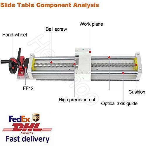 Linear Stage Actuator 400mm Ballscrew 1605 Optical Axis Linear Rail Guide Manual Slide Stage C7 - Ruler for DIY CNC Router Controller XYZ-Axis Stage