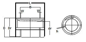 LME304768AJ NB Bearing 30mm Ball Bushings Linear Motion Bearing