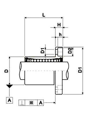LMH16UU 16mm Flanged Ball Bushing CNC Linear Motion 16x28x37mm