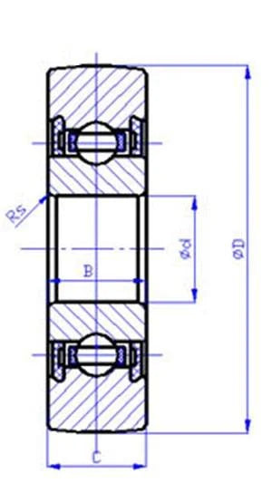 LR608NPP แทร็กลูกกลิ้งแบริ่งปิดผนึก 8x24x7 มม. ตลับลูกปืนแทร็ค