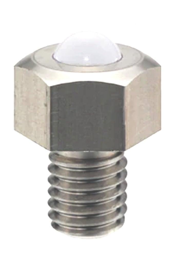 M12 Stainless Steel Hex Head Ball Transfer Unit 15mm Deep