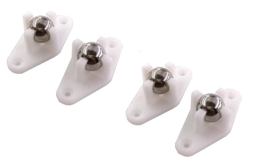 4-Pack Miniature Roller Ball Caster Leg Base Feet