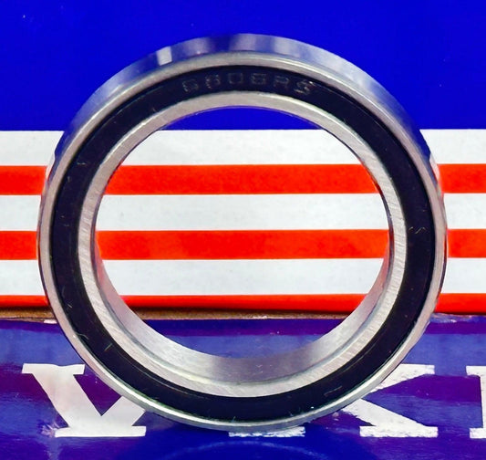 ลูกปืนเม็ดกลม MR6806-2RS ปิดผนึกสองชั้น เส้นผ่านศูนย์กลางภายใน 30mm เส้นผ่านศูนย์กลางภายนอก 42mm ความกว้าง 7mm