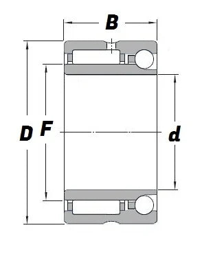 NKJA5904 Combined Needle & Ball Bearing 20x37x23mm - Machined Type