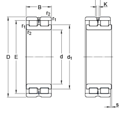 NNCL4934CV P5 2-Row Full Complement Cylindrical Bearing