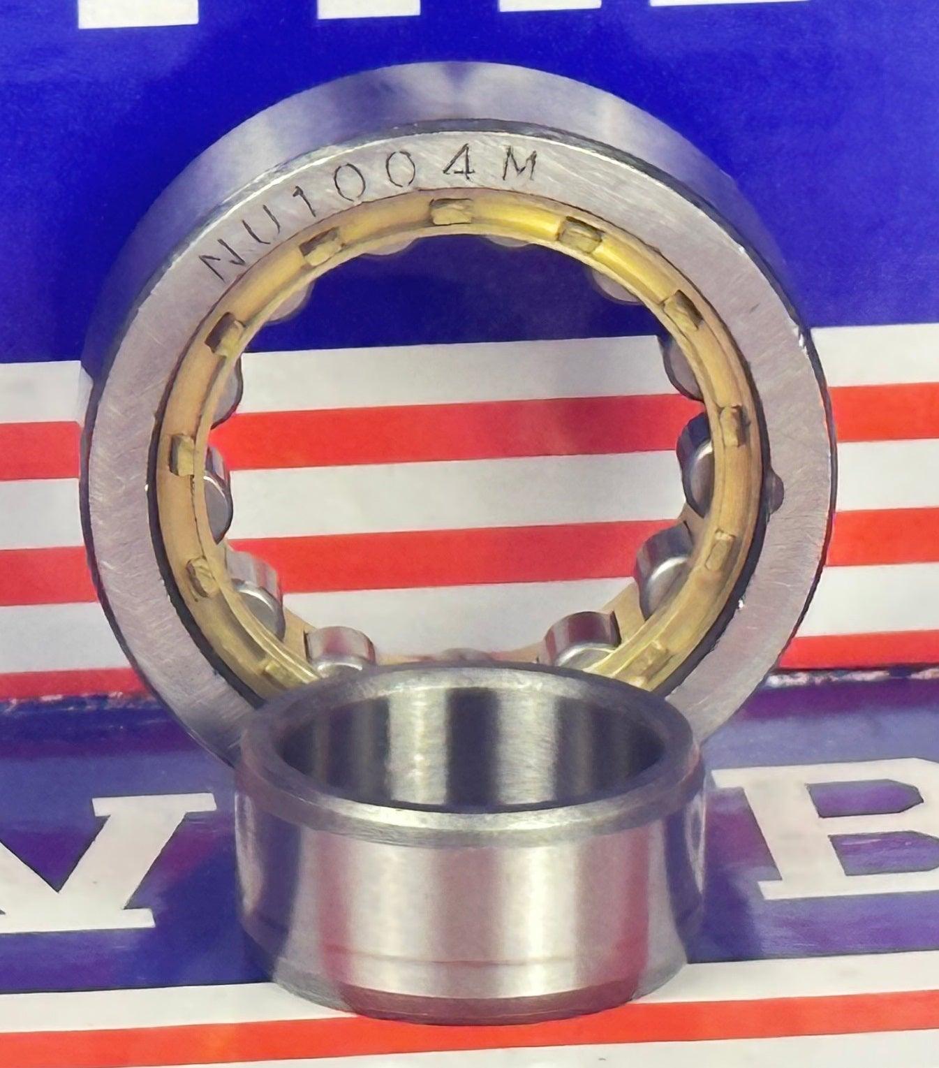 NU1004M Cylindrical Roller Bearing 20x42x12mm Bronze Cage