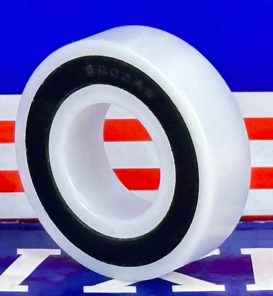 6005-2RS Plastic Bearing - POM - SS316 Stainless Steel Balls - Food Grade - 25x47x12mm