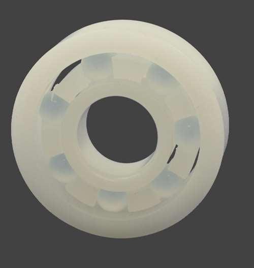 Asetal/Pom Plastik Yatak R6 - Cam Toplar - 3/8 "x 7/8" x 7/32 "
