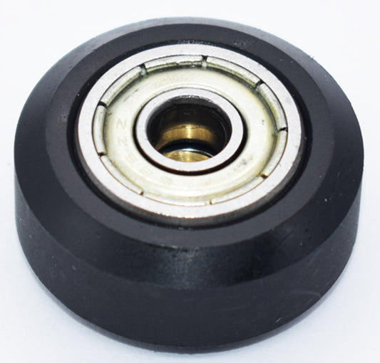 POM 5x24x10mm Polyurethane Rubber Pulley Guide Rail Roller Bearing