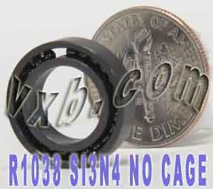 R1038 การเติมเต็มเซรามิกแบริ่งเต็ม 3/8 "x 5/8" x 5/32 "SI3N4