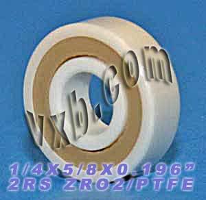 R4-2RS เต็ม ZRO2 เซรามิกแบริ่ง 1/4 "x 5/8" x 0.196 " - ปิดผนึก