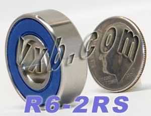 R6-2RS Ball Baring 3/8 "x 7/8" x 9/32 " - จิ๋ว - ปิดผนึก