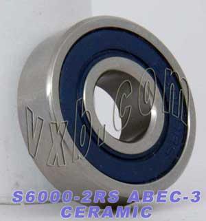 S6000-2RS เซรามิกแบริ่ง 10x26x8 สแตนเลสปิดผนึก ABEC-3 แบริ่ง