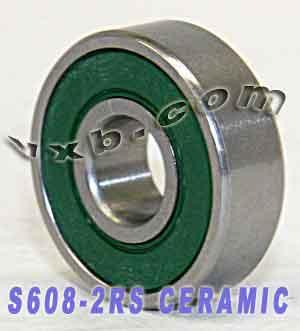 S608-2RS Vòng bi mang gốm được niêm phong 8x22x7mm thu nhỏ