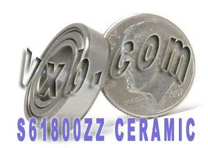 S61800zz Vòng bi bằng thép không gỉ được che chắn 10x19x5 Vòng bi