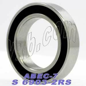S6903-2RS Premium ABEC-7 Łożysko 17x30x7mm Stal nierdzewna Uszczelnione łożysko
