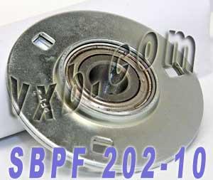 SBPF202-10 5/8 压制钢轴承 3螺栓法兰安装轴承