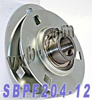 SBPF204-12 3/4" 三螺栓法兰安装轴承 - 压制钢制